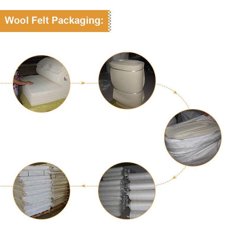 Wool Felt Sheet 10mm Thick 100 Percent Pressed Wool Felt Roll