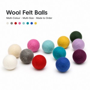 Eco-Friendly Wool Dryer Balls 3 Inch Reusable Laundry for Natural Drying Colored