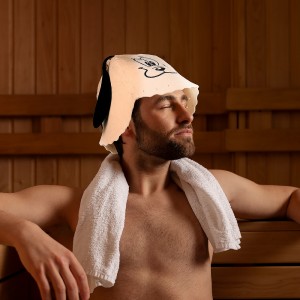 Hot Sale Unisex Wool Sauna Hat Adult Anti-Heat Head Protection Cap for Sauna Room & Spa