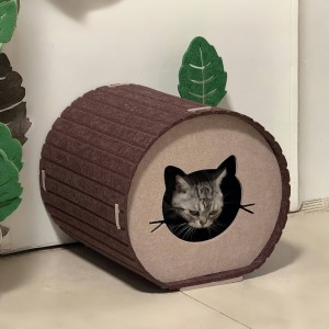 Cute Acoustic Panel Cat Bed – Multi Color Felt Cat Cave House, Cozy Popular Pet House for Indoor Puppies & Cats