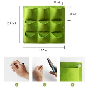 Vertical Felt Hanging Planter Grow Bag