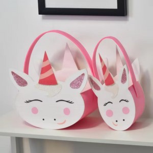 Multi purpose felt basket animal design small storage basket for desktop organizer