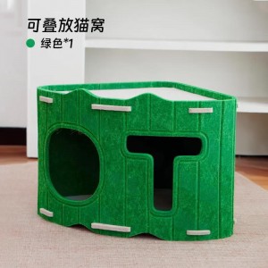 Versatile Acoustic Panel Cat Bed – Felt Cat Cave, Durable Warm Pet House for Indoor Pets Custom Color Options