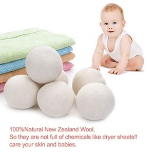 Organic 100% Natural Wool Dryer Balls for Laundry Washing Machine