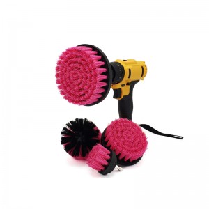 5pack pink color cleaning tool drill brush attachment set