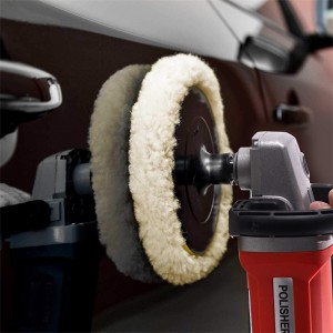 Single-Sided Wool Polishing Pad 7 Inch  With Backer Pad Disc for Polishing Car Bodies