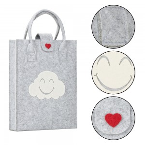 ECO-friendly customized logo felt handbag durable shopping tote bag