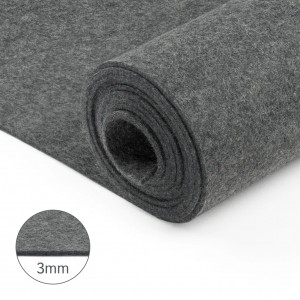 wholesale 3mm natural grey thick wool felt