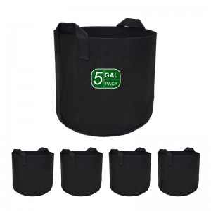 5 Gallon Grow Bags Heavy Duty 300G Thickened Nonwoven Plant FELT Fabric Pots with Handles