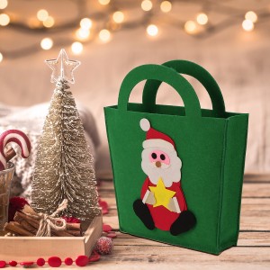 Green Santa New Design Halloween Pumpkin Basket Candy Gift Baskets Christmas Decorations Bag