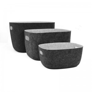 Customized Size Suitable for Room and Office RPET Felt Storage Box Set