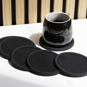 Silicone and Absorbent Felt Coasters