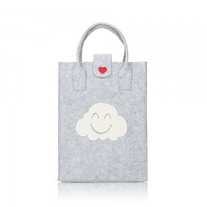 ECO-friendly customized logo felt handbag durable shopping tote bag