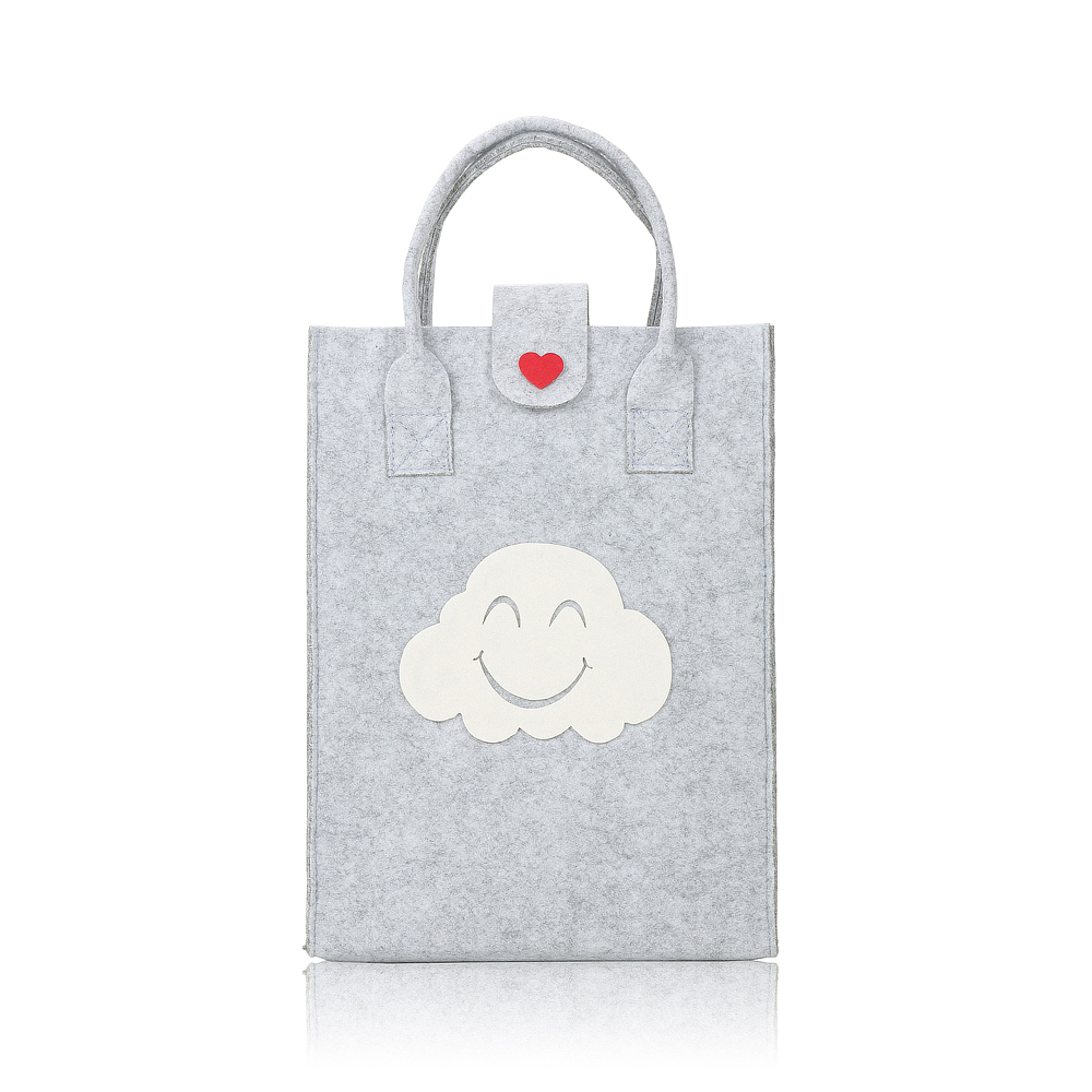 ECO-friendly customized logo felt handbag durable shopping tote bag Featured Image