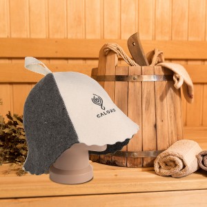 manufacturer black green high quality 100% russian custom banya wool felt sauna hat