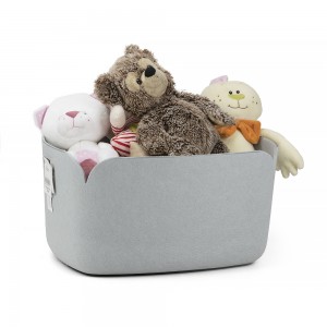 High Quality Custom Color Felt Storage Basket Big Size Modern Organiser for Bedroom Tableware Made from Fabric