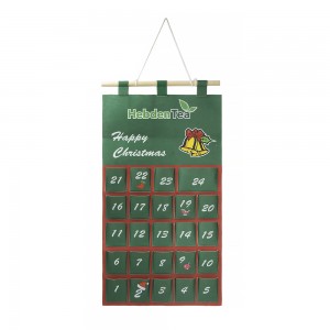 Kids Christmas Gifts Advent Calendar Wall Hanging Craft Calendar with 24 Pockets Christmas Decoration