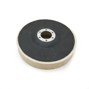 Felt wheel with glass fiber