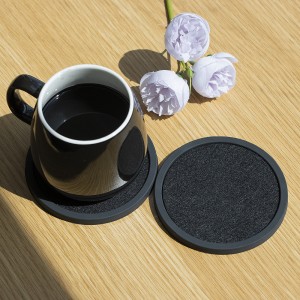 Silicone and Absorbent Felt Coasters
