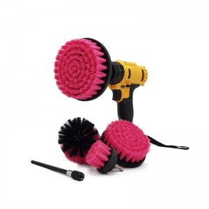 5pack pink color cleaning tool drill brush attachment set