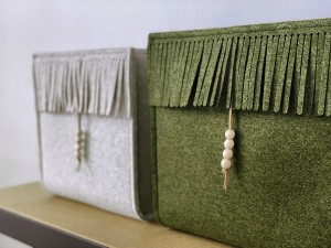 OEM Design BSCI ISO9001 Tassel Detail Felt Storage