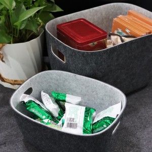 Customized Size Suitable for Room and Office RPET Felt Storage Box Set