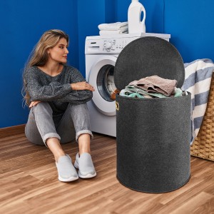 OEM felt classic laundry basket collapsible storage hamper