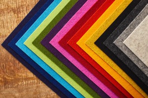 RWS certificated colorful 100% wool felt fabric
