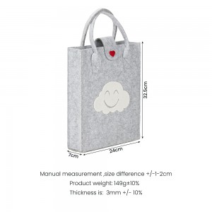 ECO-friendly customized logo felt handbag durable shopping tote bag