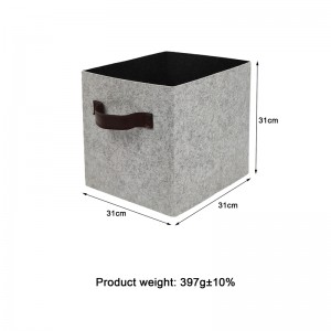 Foldable Cube Storage Bins with PU Handles