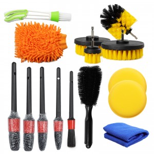 Factory 15 Pcs Electric Multifunctional Drill Cleaning Brush Attachment Power Scrubber Brush Set for Drill