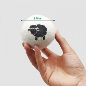 Reusable merino wool 7cm tumble dryer balls