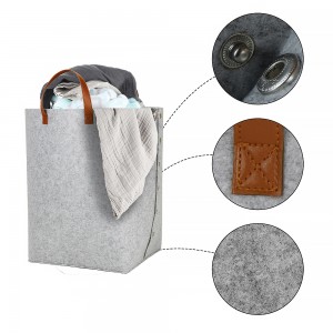 Large foldable fabric dirty clothes storage bag sundries storage basket with handle