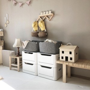 RPET felt material storage sets home storage basket closet storage office storage baskets