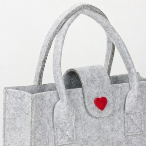 ECO-friendly customized logo felt handbag durable shopping tote bag