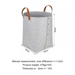 Large foldable fabric dirty clothes storage bag sundries storage basket with handle