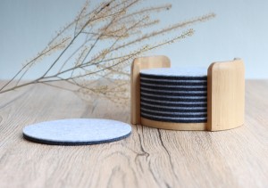water cup pad for bottle pvc cup coaster auto gift set
