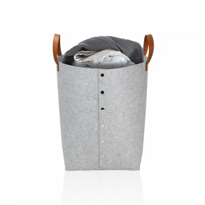 Large foldable fabric dirty clothes storage bag sundries storage basket with handle