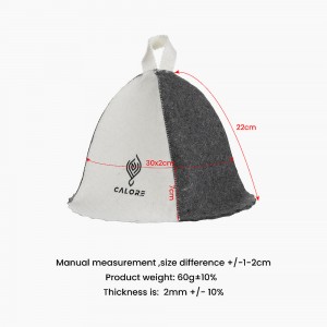 manufacturer black green high quality 100% russian custom banya wool felt sauna hat