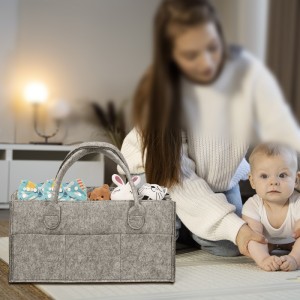 Wholesale Felt Baby Diaper Caddy Mommy Bag Nursery Organizer Must Have Felt Baby Diaper for Newborns