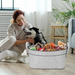 Foldable household  3 Pack Felt Storage Basket Set