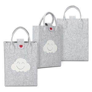 ECO-friendly customized logo felt handbag durable shopping tote bag