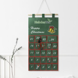 Kids Christmas Gifts Advent Calendar Wall Hanging Craft Calendar with 24 Pockets Christmas Decoration