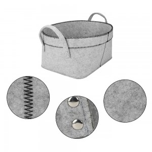 Foldable household  3 Pack Felt Storage Basket Set