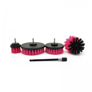 5pack pink color cleaning tool drill brush attachment set