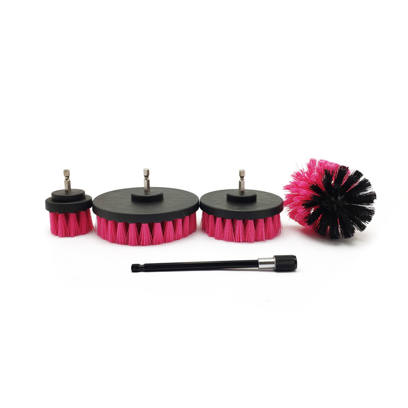 5pack pink color cleaning tool drill brush attachment set Featured Image