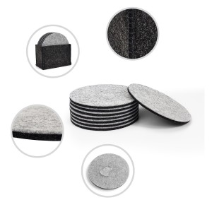 Felt Drink Coaster Set with Holder/Modern Decorative Drink Coasters/Table Coasters for Drink Absorbant to Protect Furniture & Tables from Drink