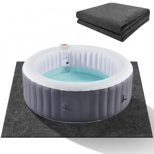 74″ 78″ 80″ Large Round Square Waterproof Oilproof Non Slip Backing Felt Hot Tub Mat