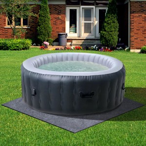 Factory Wholesale Floor Protector 100% Polyester Material with PE TPE Backing Hot Tub Mat BBQ Floor Mat