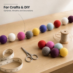 Eco-Friendly Wool Dryer Balls 3 Inch Reusable Laundry for Natural Drying Colored